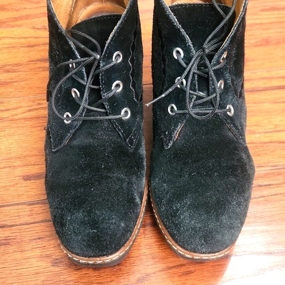 Naturalizer Black Suede Kaitlyn Ankle Wedge Boots - Picture 8 of 8